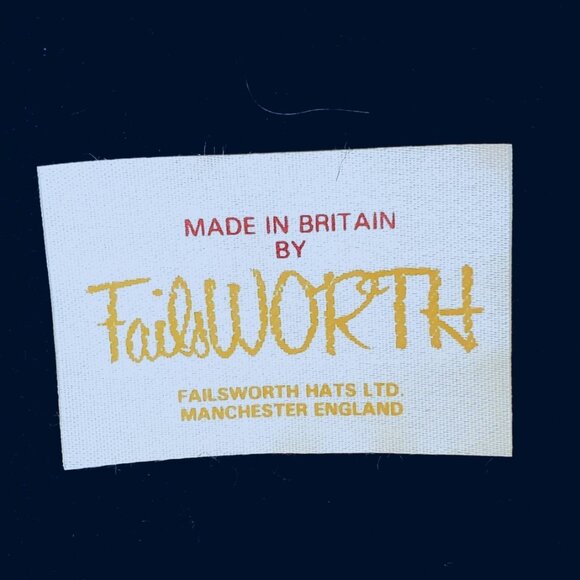 Vintage Flat Cap Failsworth Hat Navy Blue Made in Britain Showerproof NWOT 70s - Picture 3 of 8